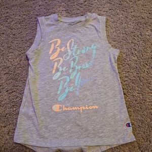 Champion Kids Gray Tank Top with Colorful Print